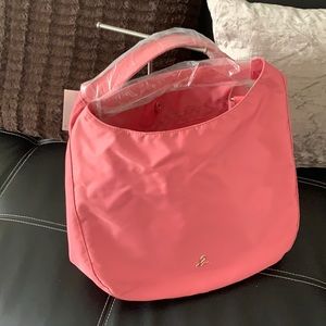 Agnes B. Voyage Pink Bag w Leather Crossbody Strap